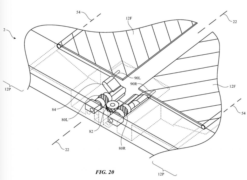 Parte del brevetto "foldable" depositato da Apple