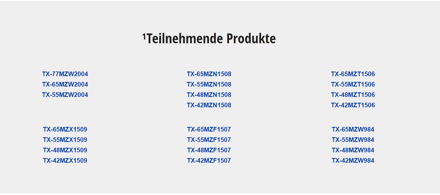 tv panasonic garanzia